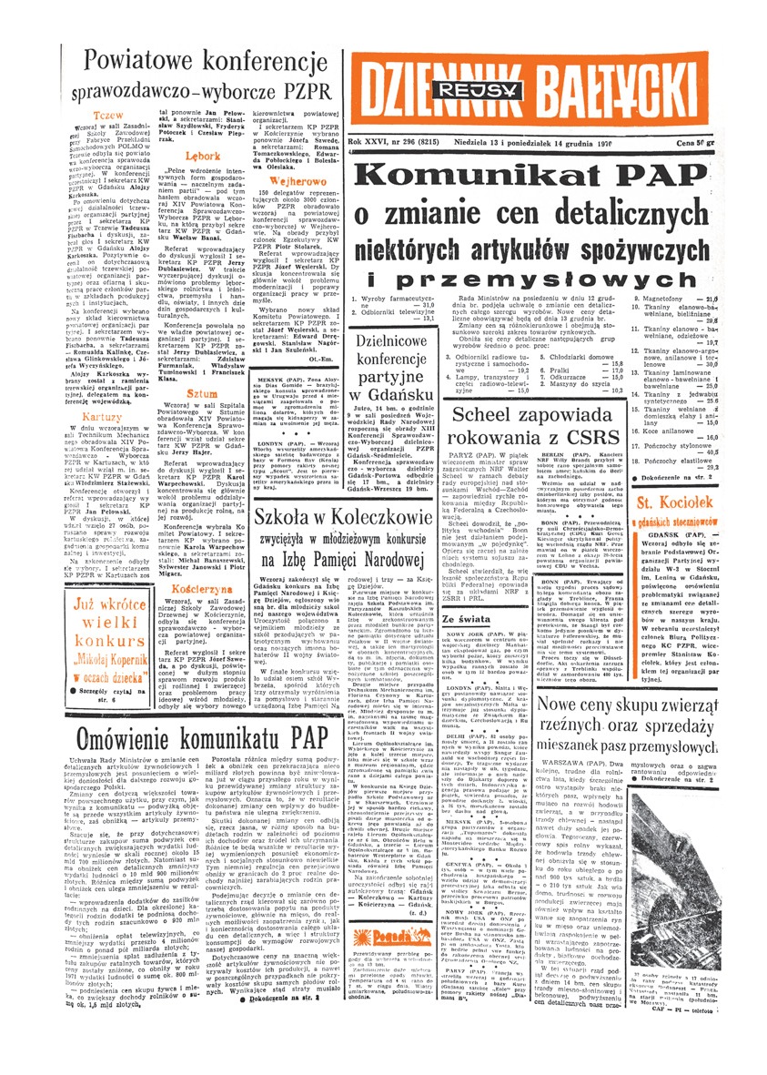 Dziennik Bałtycki 13-14.12.1970 r.
