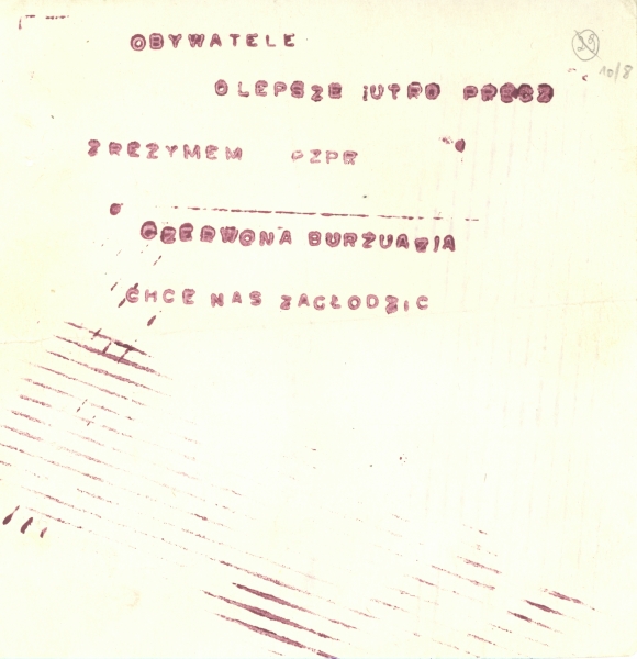 ulotka antyreżimowa z grudnia 1970 r.