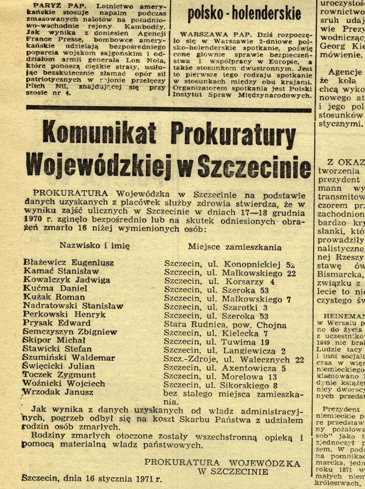 Kurier Szczeciński 18.01.1971 r.