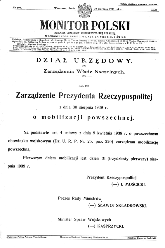 Odezwy i obwieszczenia władz polskich
