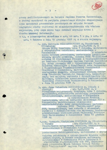 Województwo szczecińskie w stanie wojennym.