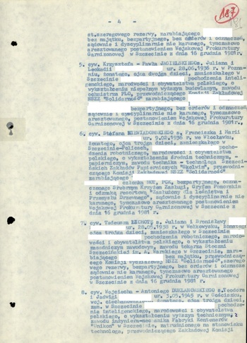 Województwo szczecińskie w stanie wojennym.