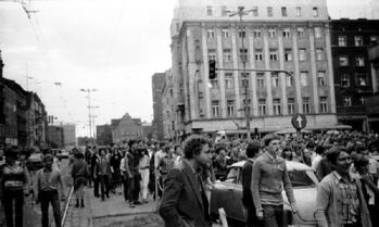 Niezależna manifestacja na ulicy Św. Marcin