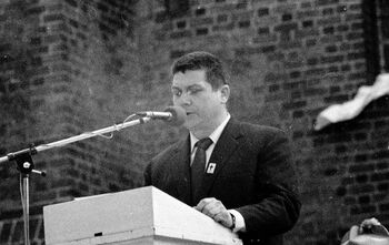 Leonard Szymański podczas mszy w 30. rocznicę Czerwca 56