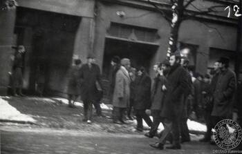 Czołówka manifestacji, 11-03-1968 r.