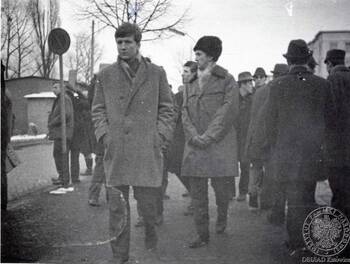Zdjęcie uczestników manifestacji studenckich z dnia 13-03-1968 r