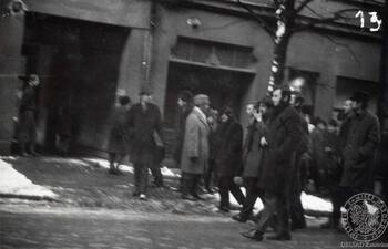Gliwice, czołówka manifestacji z dnia 11-03-1968 r.