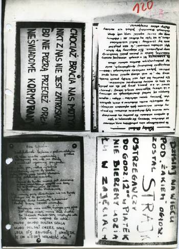 4 ulotki i odezwa pt. „Koledzy studenci"