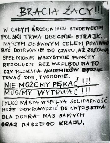 Odezwa pt. „Bracia Żacy"