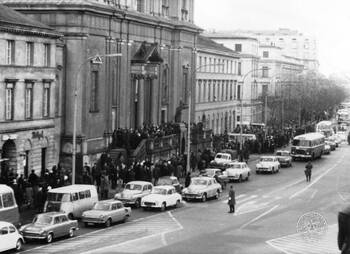 Zdjęcia operacyjne SB, Marzec 1968 r. w Warszawie, Krakowskie Przedmieście