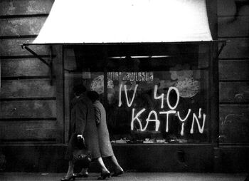 Napis na ul. Śniadeckich w Bydgoszczy wiosną 1981 r.