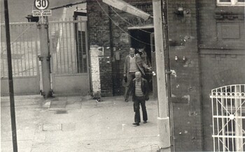 KWMO Elbląg, bramy Zamech II” Elbląg przy ul. Grunwaldzkiej 25.08.1980 r.