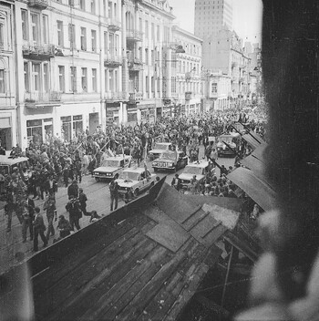 Marsz głodowy w Łodzi 30 lipca 1981 r.