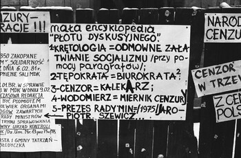 Afisz z hasłami informacyjnymi, Zakopane 1981