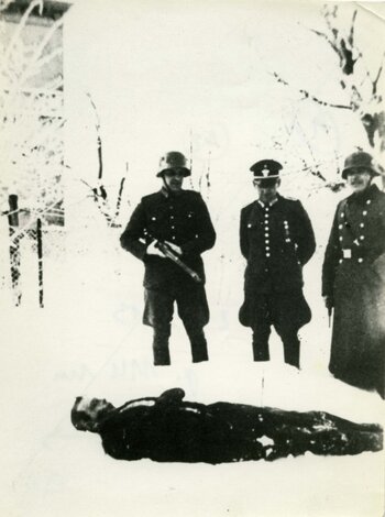 NN więzień gestapo w Kościanie i jego egzekucja