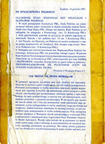 Ulotki przesłane w ramach akcji balonowej z Zachodu w 1982 r.