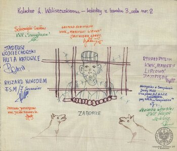 Makatka z podpisami internowanych