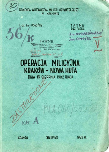 Operacje Zabezpieczenia MO Kraków – 13 sierpień 1982