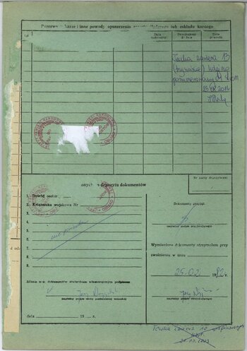 Teczka internowanego w OO Łowicz – Jerzego Drygalskiego