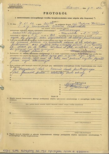 Protokół użycia siły fizycznej