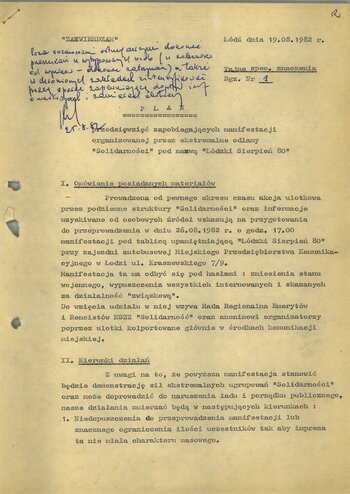 Plany kwartalne działań operacyjno-profilaktycznych