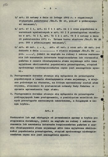 Materiały dot. przygotowań do wprowadzenia stanu wojennego