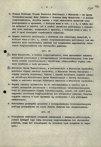 Materiały dot. przygotowań do wprowadzenia stanu wojennego