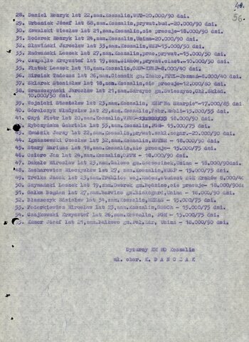 Telefonogram dyżurnego KM MO w Koszalinie o ukaraniu przez Kolegium ds. Wykroczeń przy Prezydencie Miasta Koszalin uczestników manifestacji na Pl. Bojowników PPR w dniu 31 sierpnia 1982 r. Sygn. IPN Sz 443/61.