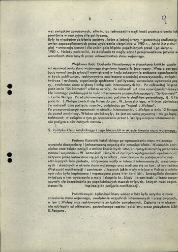 Przesłanki decydujące o wprowadzeniu stanu wojennego w PRL 21.12.1982