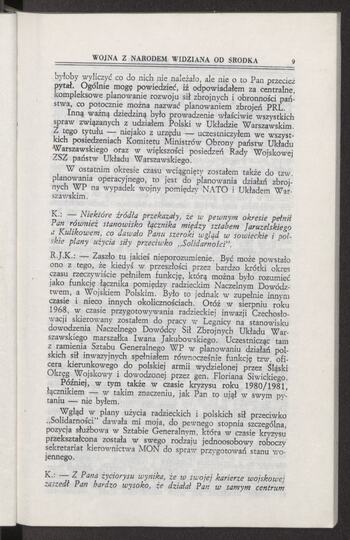 Rozmowa z b. płk. Ryszardem J. Kuklińskim