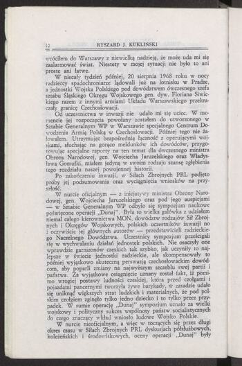 Rozmowa z b. płk. Ryszardem J. Kuklińskim