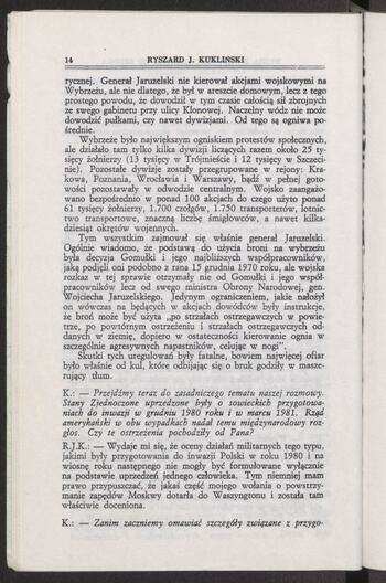 Rozmowa z b. płk. Ryszardem J. Kuklińskim