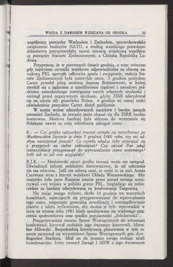 Rozmowa z b. płk. Ryszardem J. Kuklińskim