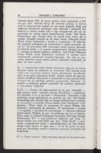 Rozmowa z b. płk. Ryszardem J. Kuklińskim