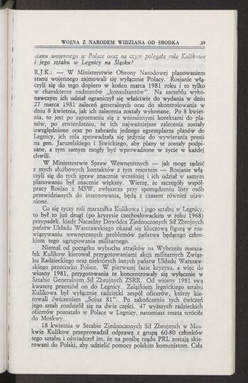 Rozmowa z b. płk. Ryszardem J. Kuklińskim