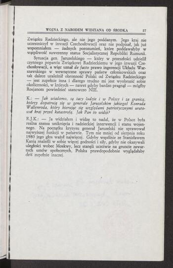 Rozmowa z b. płk. Ryszardem J. Kuklińskim