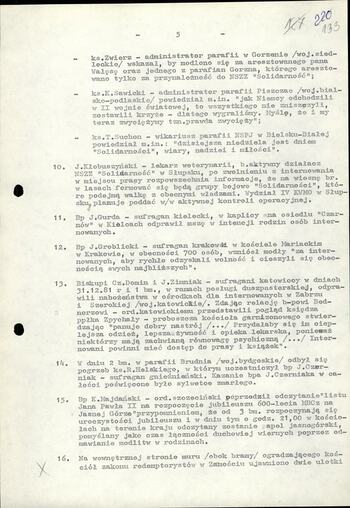 Notatki dot. Sytuacji w środowiskach kontrolowanych przez Departament IV MSW 3-4.01.1982