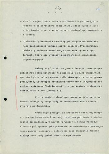 Uwagi dotyczące zniesienia stanu wojennego