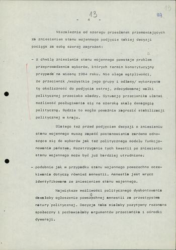 Uwagi dotyczące zniesienia stanu wojennego