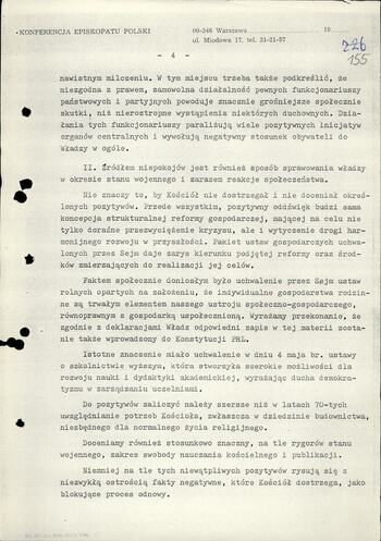 List konferencji Plenarnej Episkopatu Polski 30.09.1982