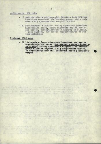 Nielegalne organizacje i grupy ujawnione i zlikwidowane przez jednostki resortu MSW w okresie obowiązywania stanu wojennego