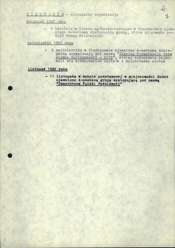 Nielegalne organizacje i grupy ujawnione i zlikwidowane przez jednostki resortu MSW w okresie obowiązywania stanu wojennego