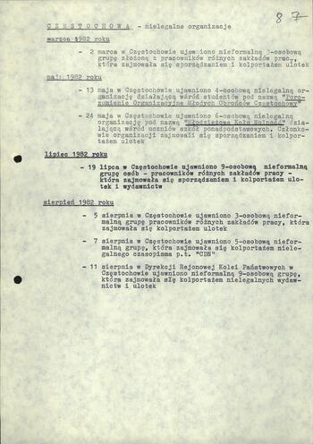 Nielegalne organizacje i grupy ujawnione i zlikwidowane przez jednostki resortu MSW w okresie obowiązywania stanu wojennego