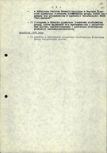 Nielegalne organizacje i grupy ujawnione i zlikwidowane przez jednostki resortu MSW w okresie obowiązywania stanu wojennego