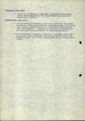 Nielegalne organizacje i grupy ujawnione i zlikwidowane przez jednostki resortu MSW w okresie obowiązywania stanu wojennego