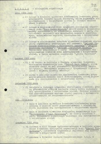 Nielegalne organizacje i grupy ujawnione i zlikwidowane przez jednostki resortu MSW w okresie obowiązywania stanu wojennego