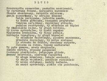 Wiersz „Bluzg”