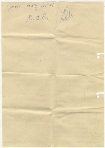 Bibuła, ulotki, wydawnictwa podziemne