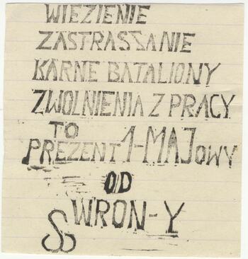 Bibuła, ulotki, wydawnictwa podziemne