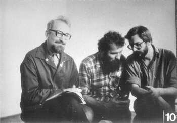 (od lewej): Seweryn Jaworski, Henryk Wujec, Lech Dymarski